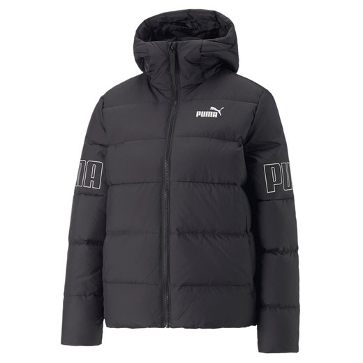 Puma Winterjacke Power Hooded Down Puffer schwarz Damen
